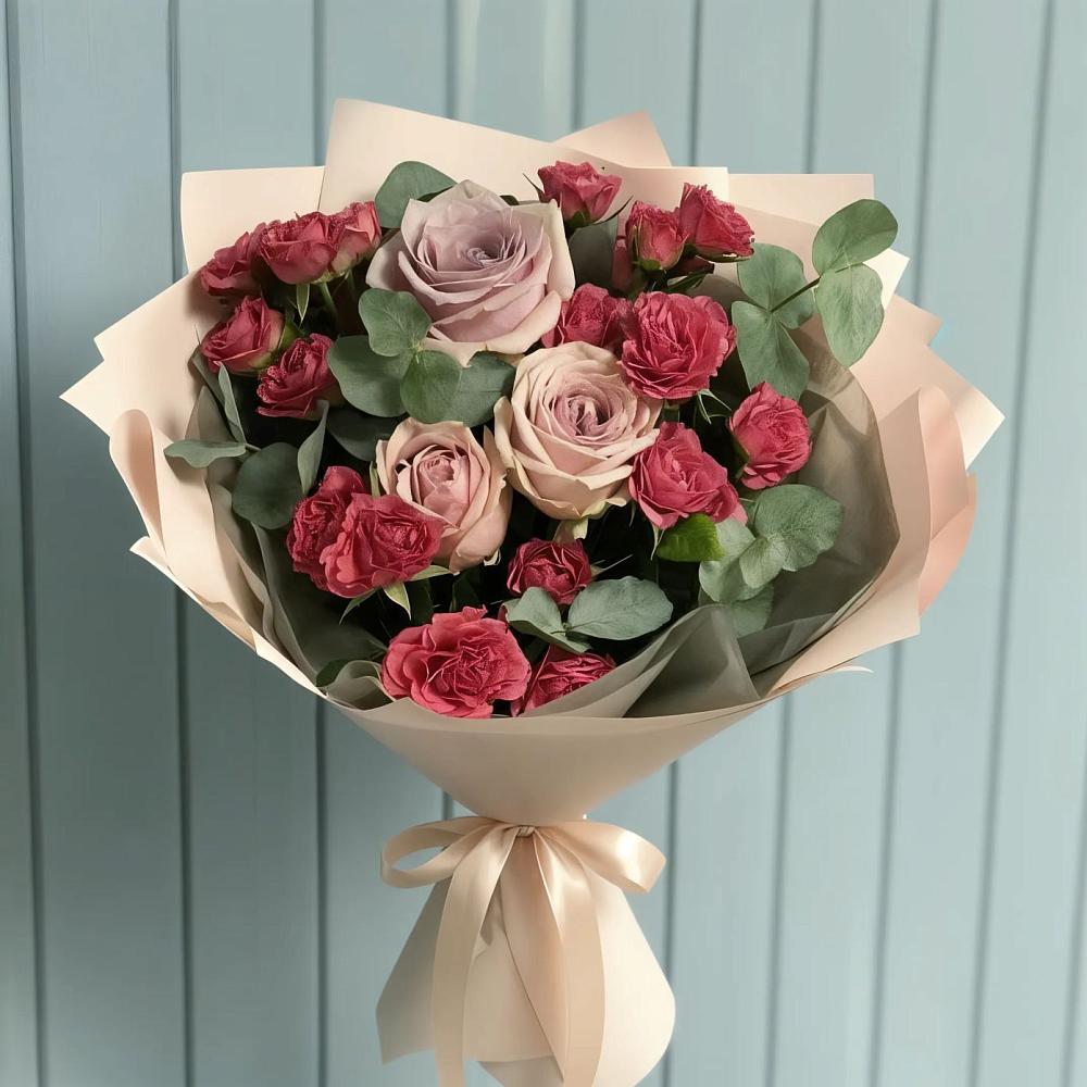 Букет цветов из: Гвоздики и Розы в Милославском