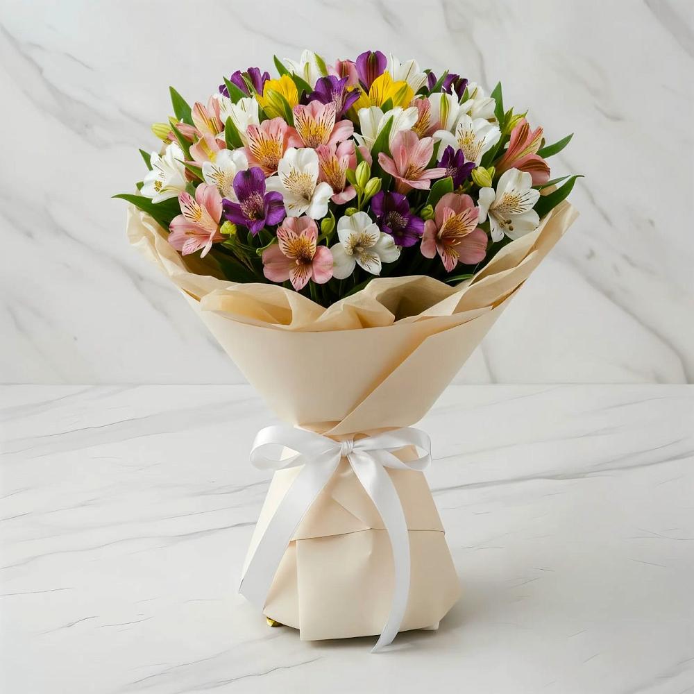 Букет цветов из: Альстромерии в Милославском