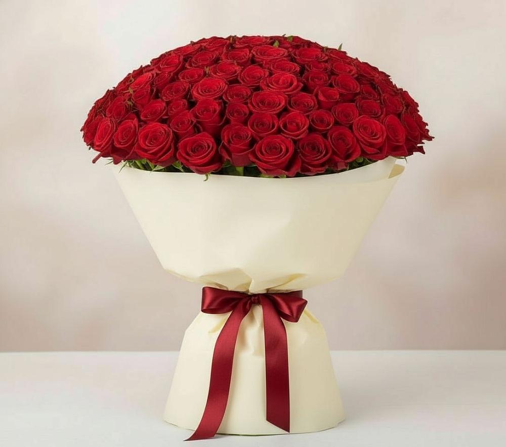 Букет 101 Красная роза Милано в Милославском