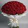 Букет 101 Красная роза Блэк Мэджик в Милославском