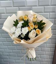 Букет цветов из:  Розы и Хризантемы в Милославском