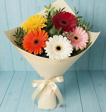 Букет цветов из:  Герберы #REPLACE_PRED# Милославском