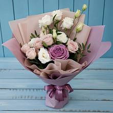 Букет цветов из:  Розы и Лизиантусы #REPLACE_PRED# Милославском