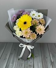 Букет цветов из:  Розы, Герберы и Хризантемы в Милославском