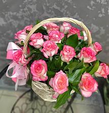 Цветочная композиция из Розы в корзине #REPLACE_PRED# Милославском
