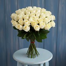 Букет 51 Белая роза Эдлесс Лав в Милославском
