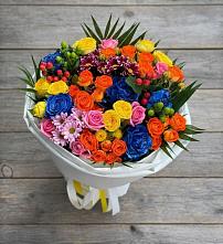Букет цветов из:  Розы и Хризантемы в Милославском