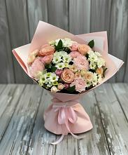 Букет цветов из:  Гвоздики, Розы и Хризантемы в Милославском