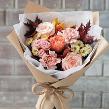 Букет цветов из:  Гвоздики, Хризантемы и Розы в Милославском