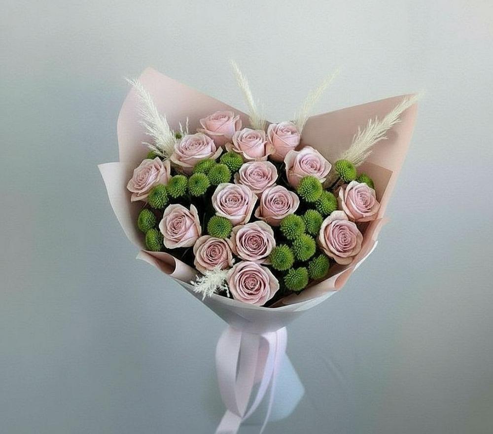 Букет цветов из: Розы и Хризантемы в Милославском