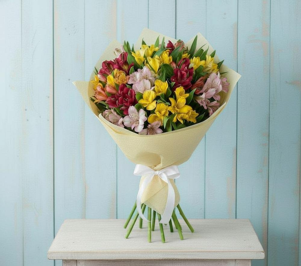 Букет цветов из: Альстромерии в Милославском