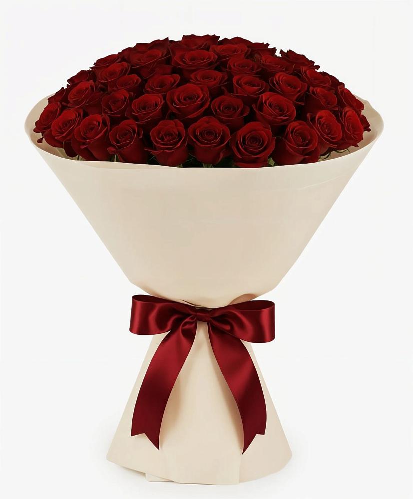 Букет 101 Бордовая роза Блэк Бакарра в Милославском