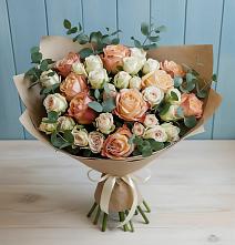 Букет цветов из:  Альстромерии и Розы в Милославском