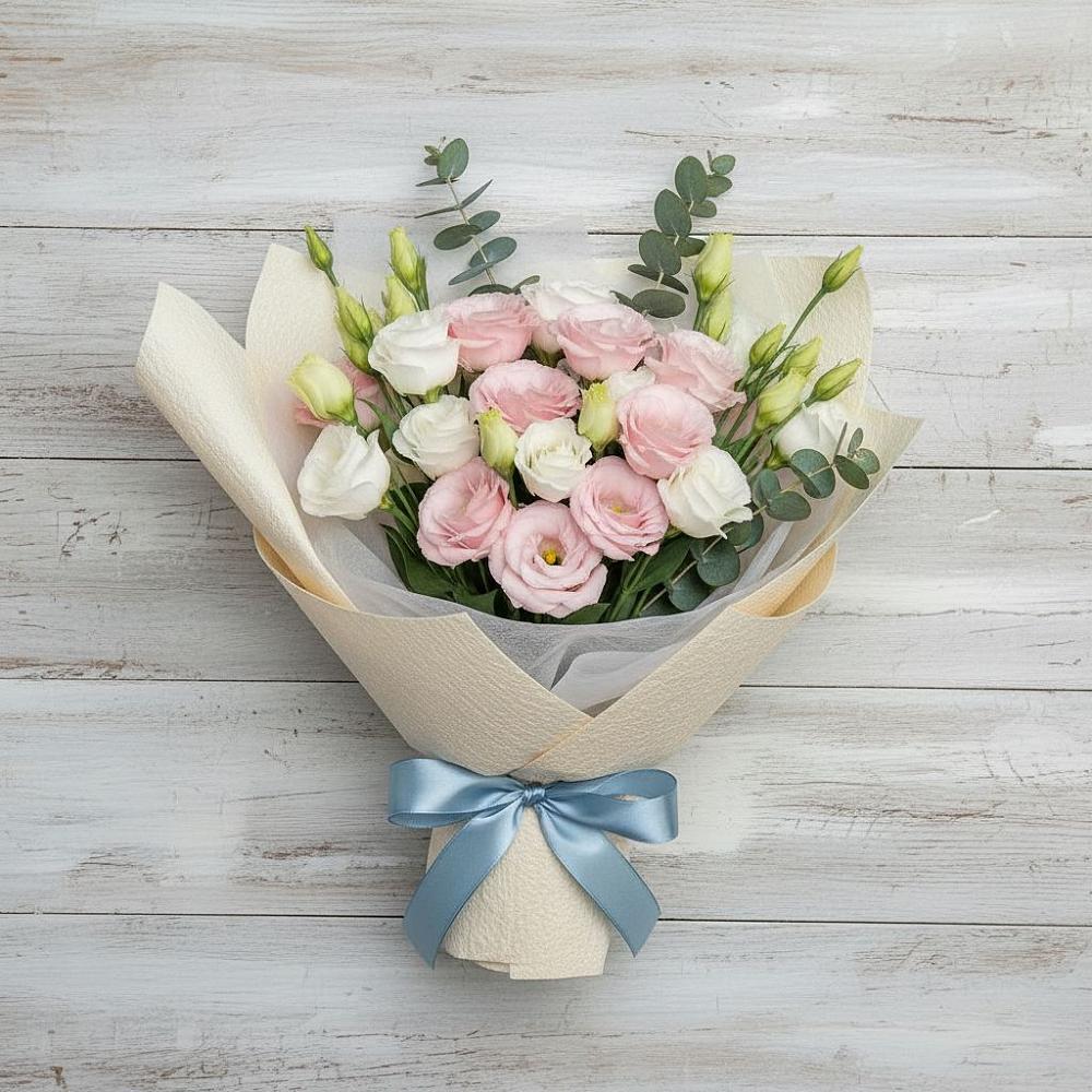 Букет цветов из: Лизиантусы в Милославском